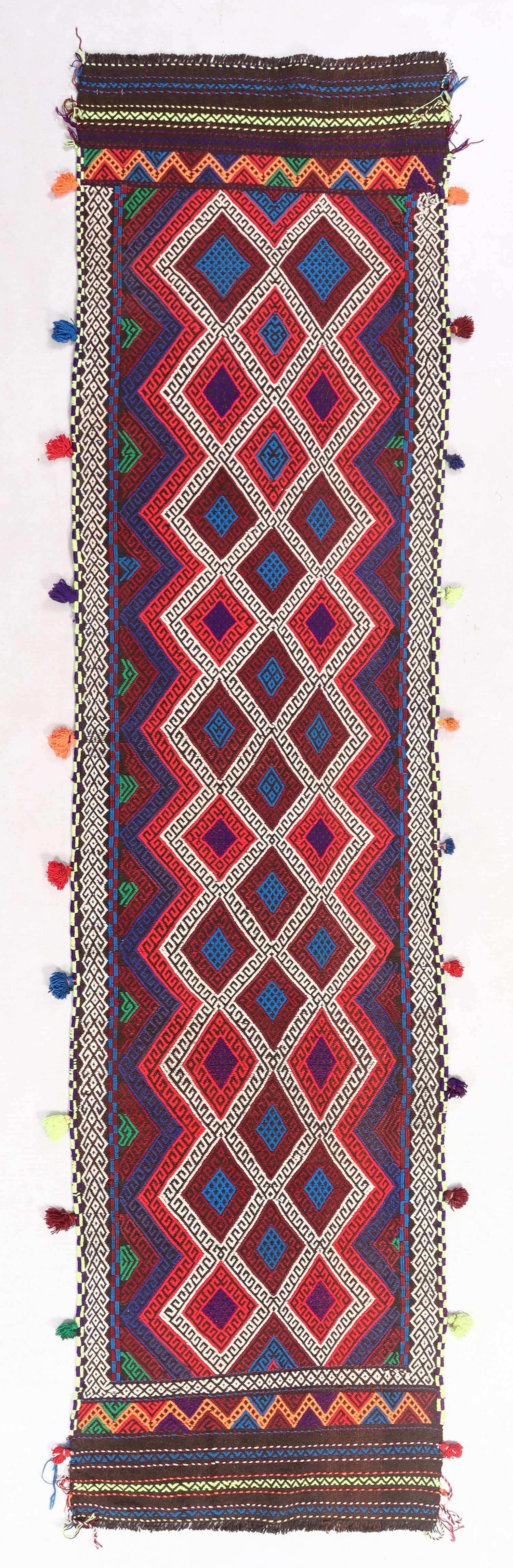 2' 6" X 9'  Multy Handmade Suzani Kilim Rug Runner