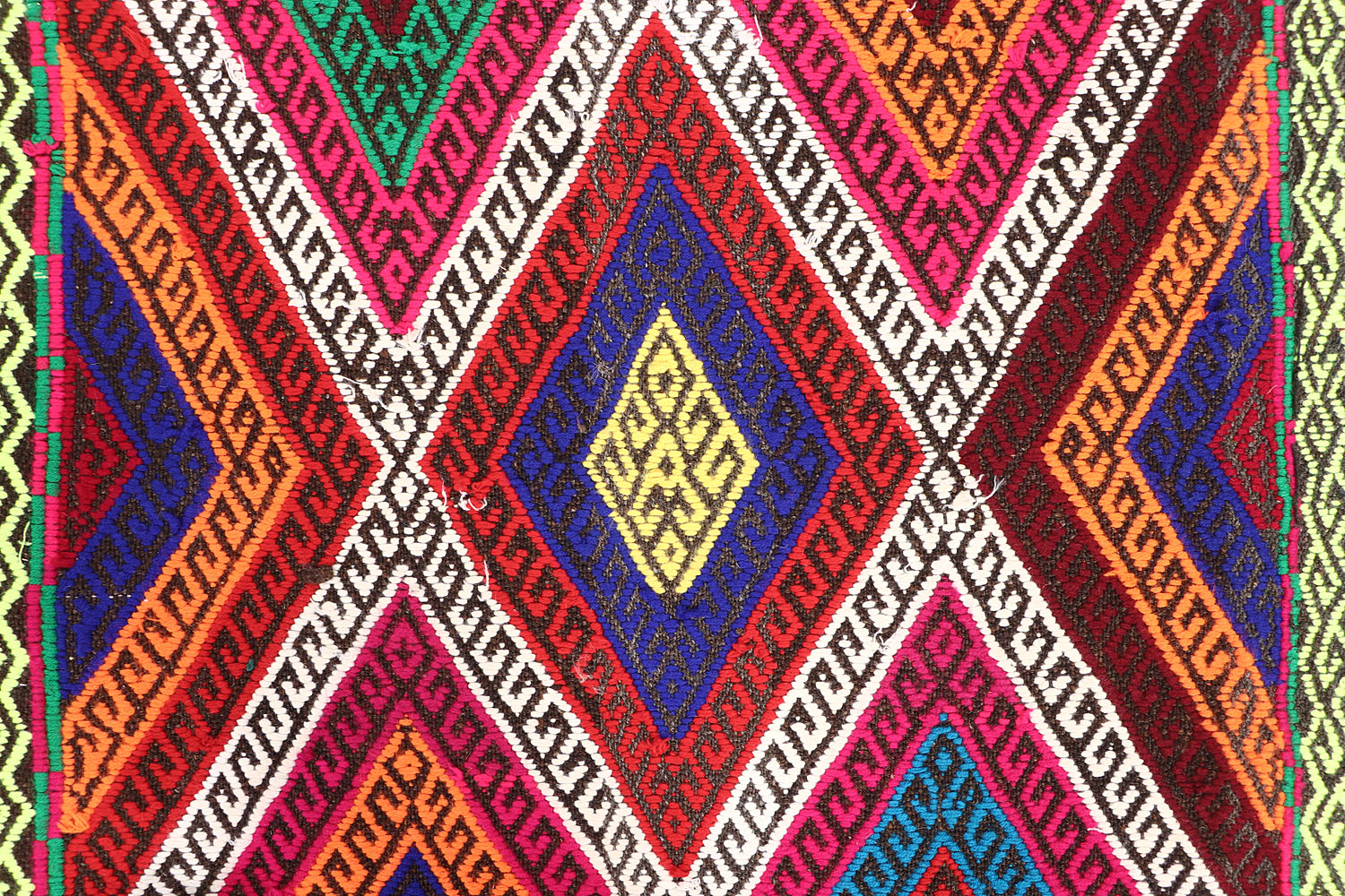 2' 6" x 8'  Multy Handmade Suzani Kilim Rug Runner