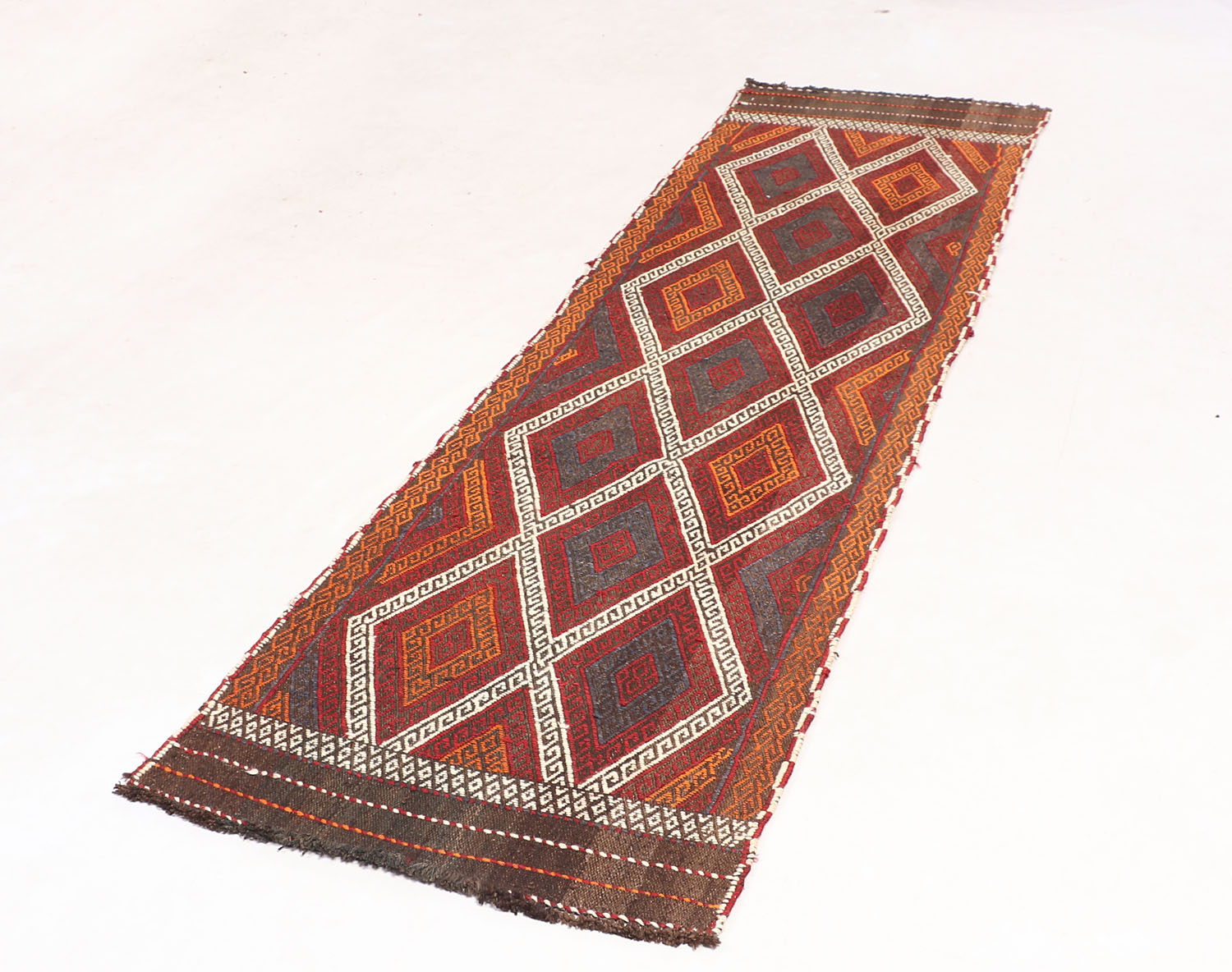 2' 6" x 8'  Multy Handmade Suzani Kilim Rug Runner