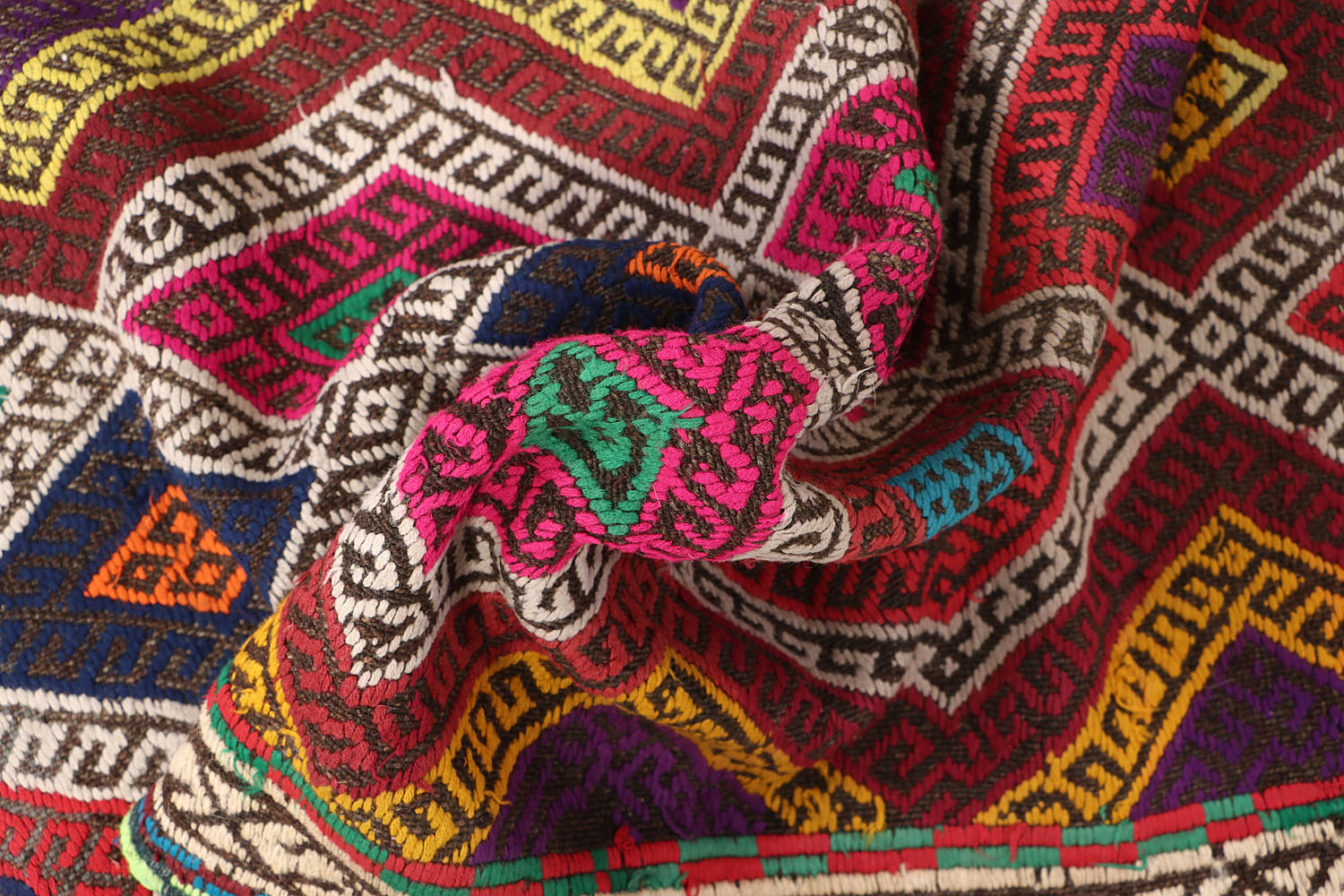 Multy Handmade Suzani Kilim Rug Rectangular