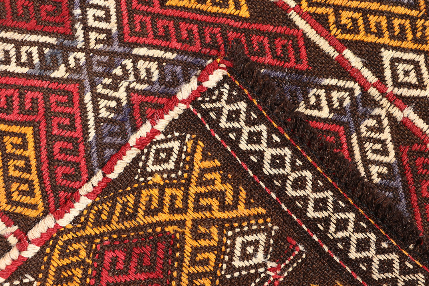 2' 6" x 8'  Multy Handmade Suzani Kilim Rug Runner