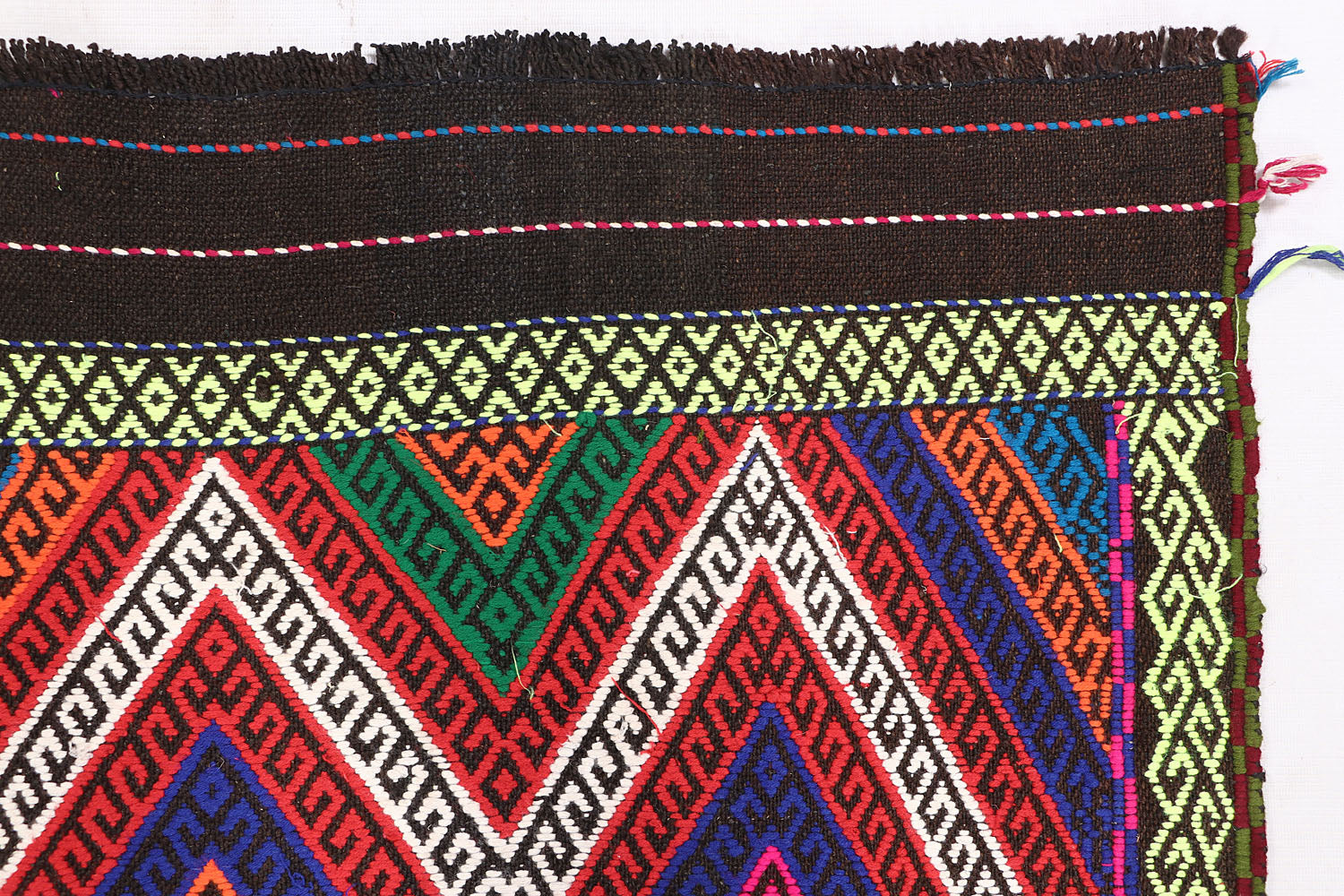2' 6" x 10'  Multy Handmade Suzani Kilim Rug Runner