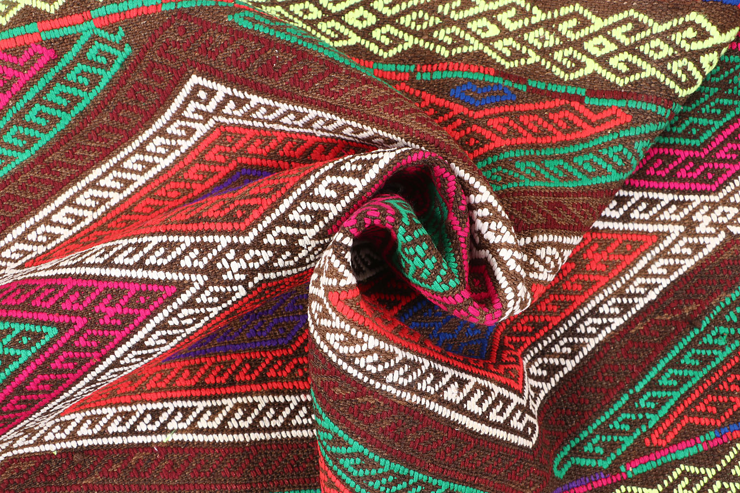 10' 6" X 2' 6"  Multy Handmade Suzani Kilim Rug Runner