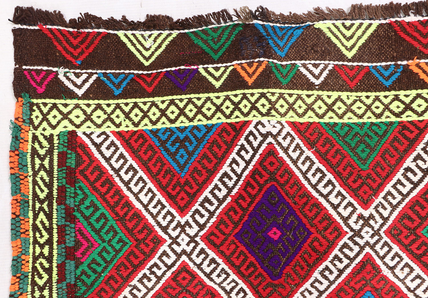 2' 6" x 10'  Multy Handmade Suzani Kilim Rug Runner