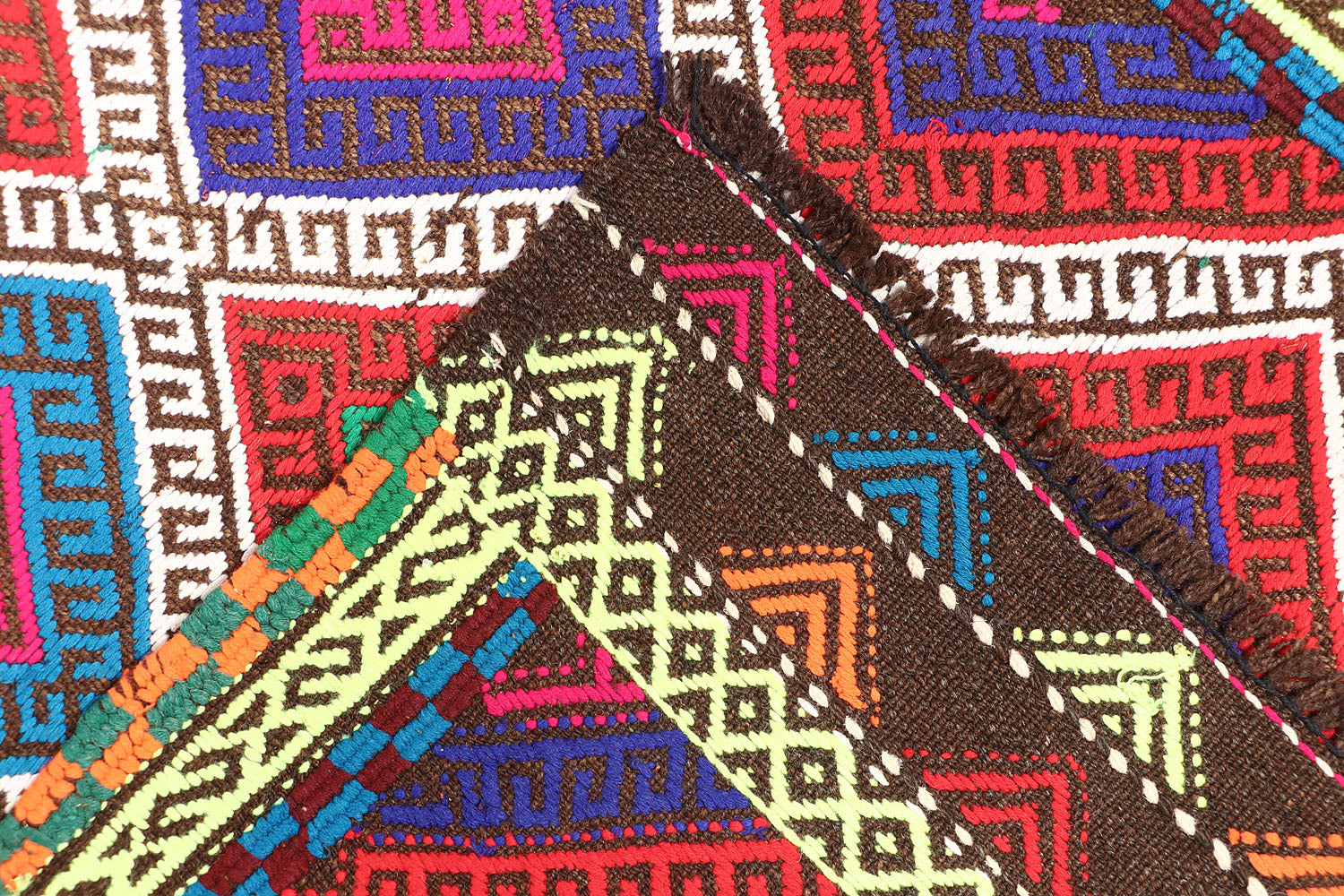 2' 6" x 10'  Multy Handmade Suzani Kilim Rug Runner