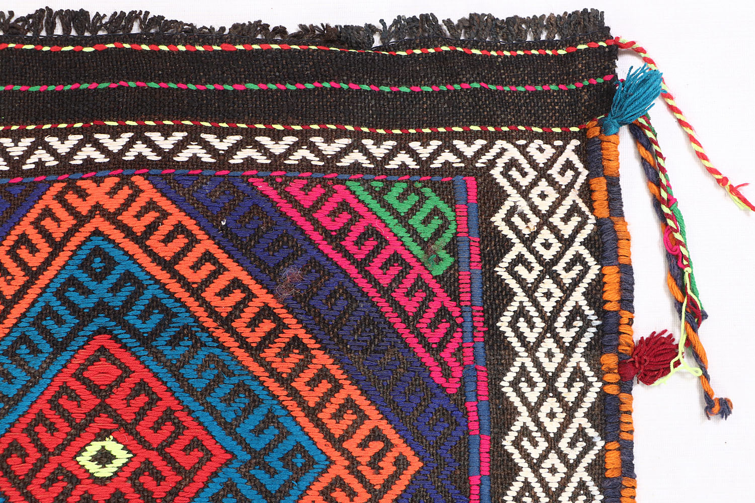 2' 6" x 10'  Multy Handmade Suzani Kilim Rug Runner