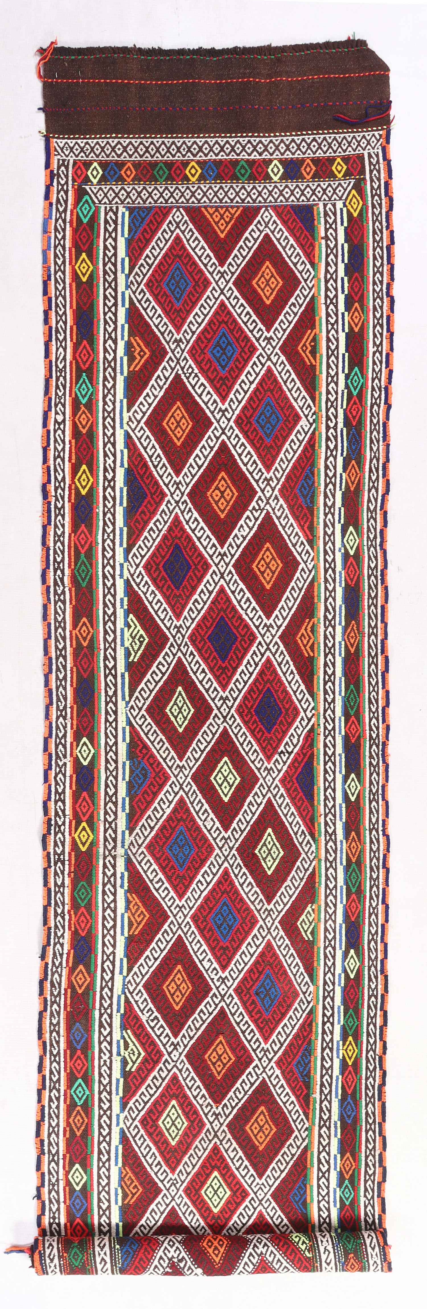 10' 6" X 2' 6"  Multy Handmade Suzani Kilim Rug Runner