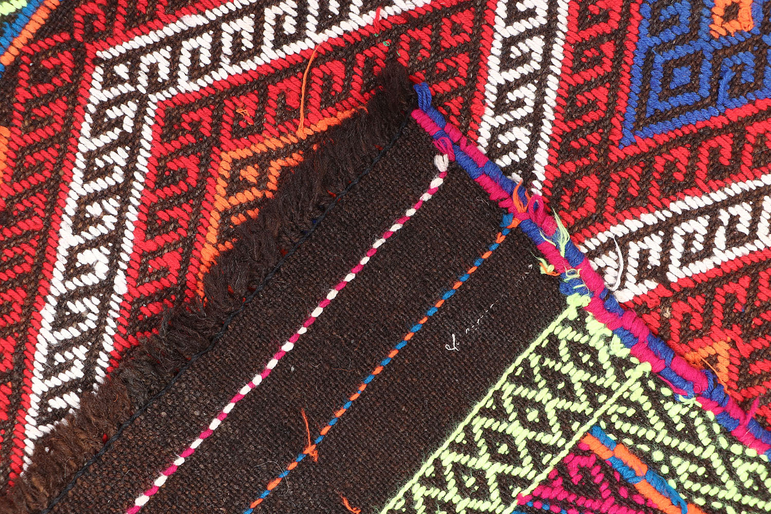 10' 6" X 2' 6"  Multy Handmade Suzani Kilim Rug Runner