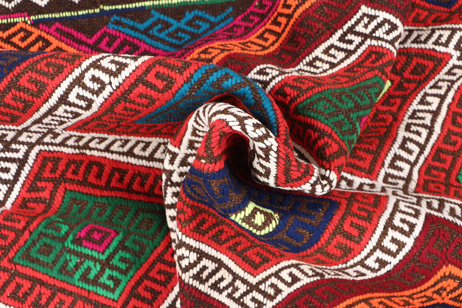 10' 6" X 2' 6"  Multy Handmade Suzani Kilim Rug Runner