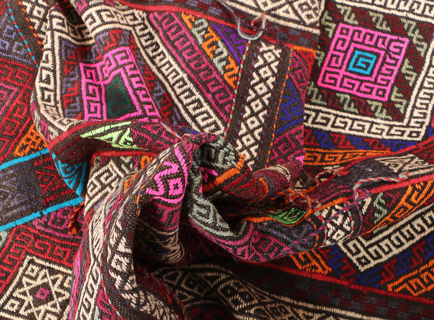 Multy Handmade Suzani Kilim Rug Rectangular