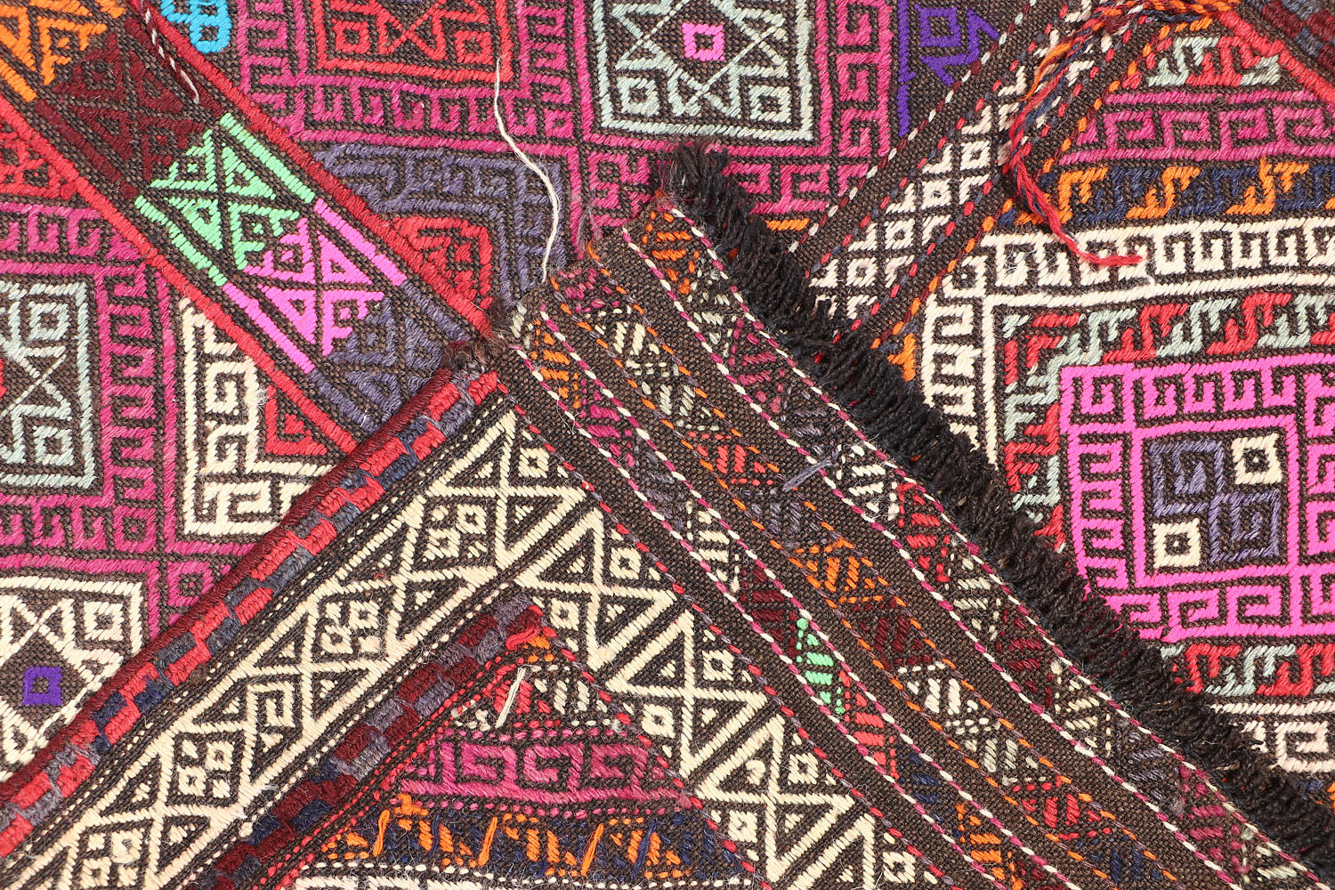 Multy Handmade Suzani Kilim Rug Rectangular