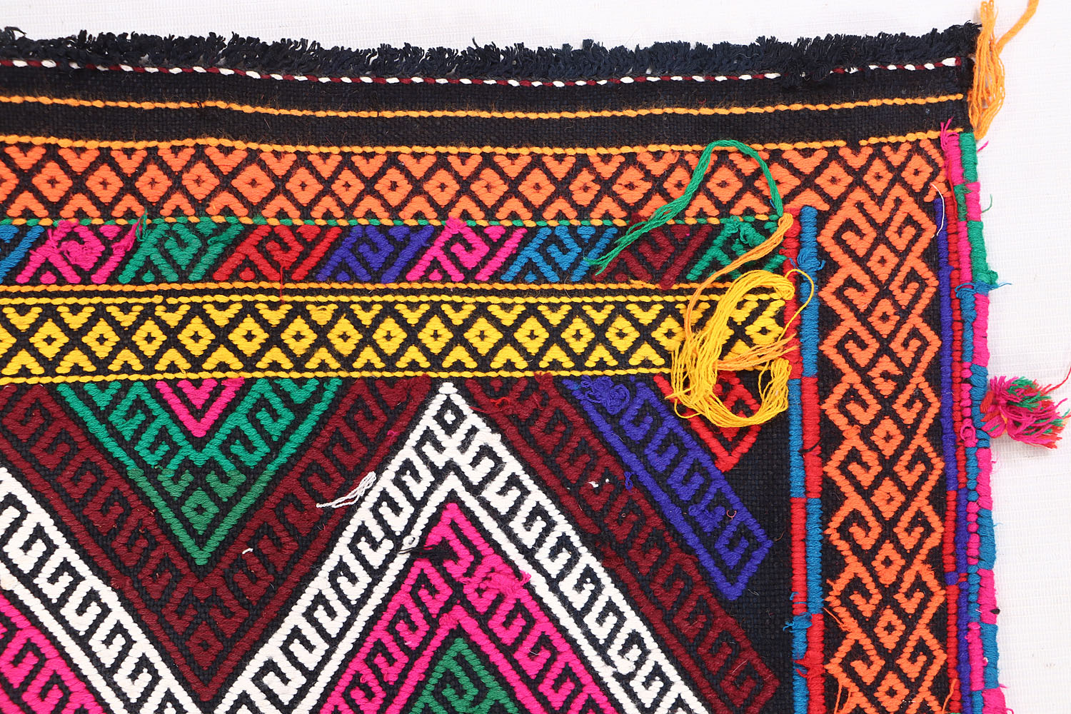 2' 6" X 9'  Multy Handmade Suzani Kilim Rug Runner