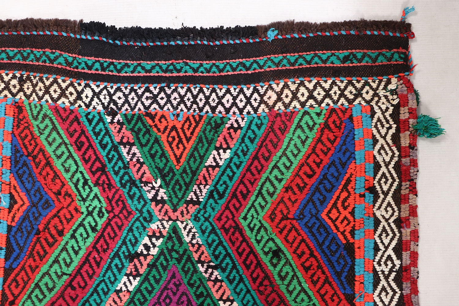 2' 6" x 10'  Multy Handmade Suzani Kilim Rug Runner
