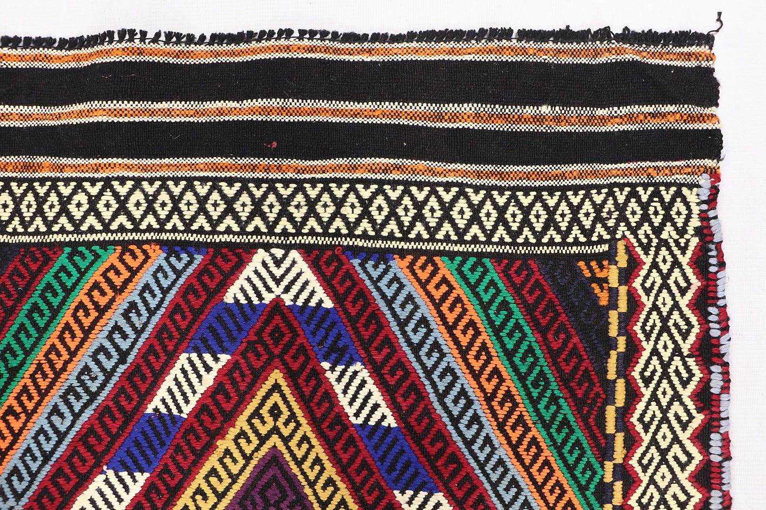 2' 6" x 10'  Multy Handmade Suzani Kilim Rug Runner
