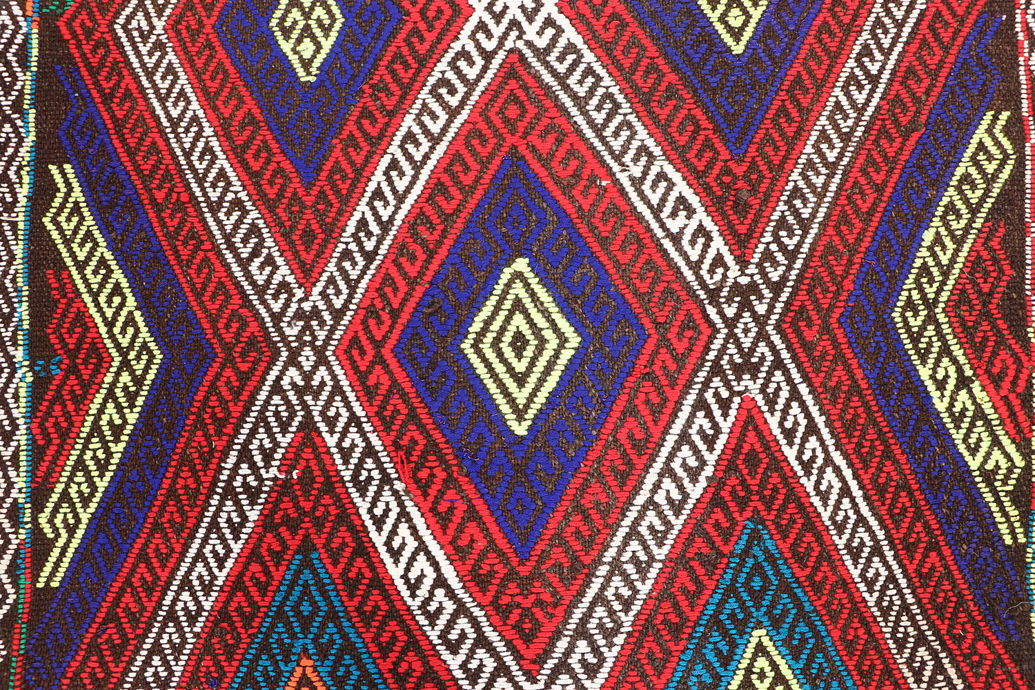 10' 6" X 2' 6"  Multy Handmade Suzani Kilim Rug Runner
