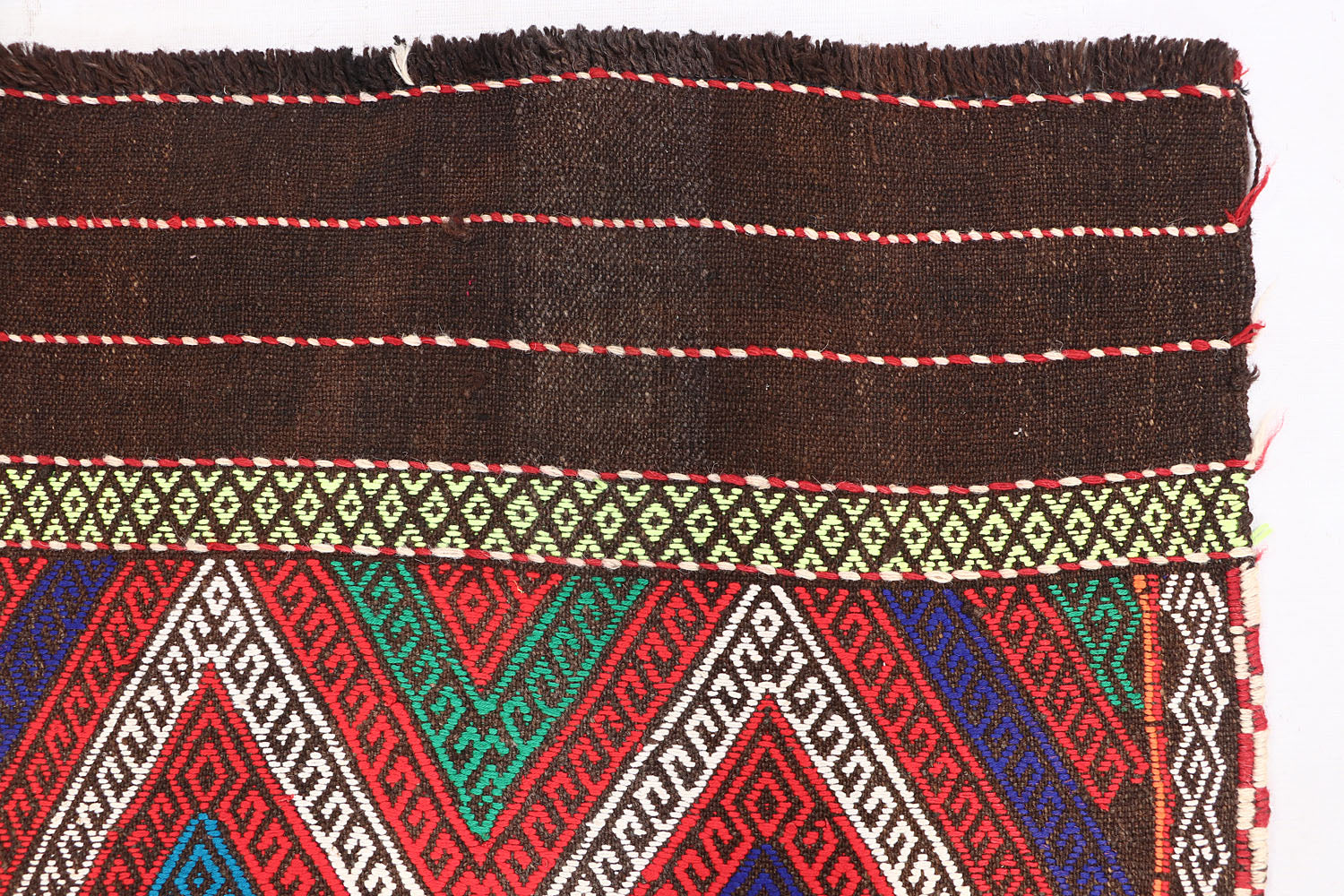 10' 6" X 2' 6"  Multy Handmade Suzani Kilim Rug Runner