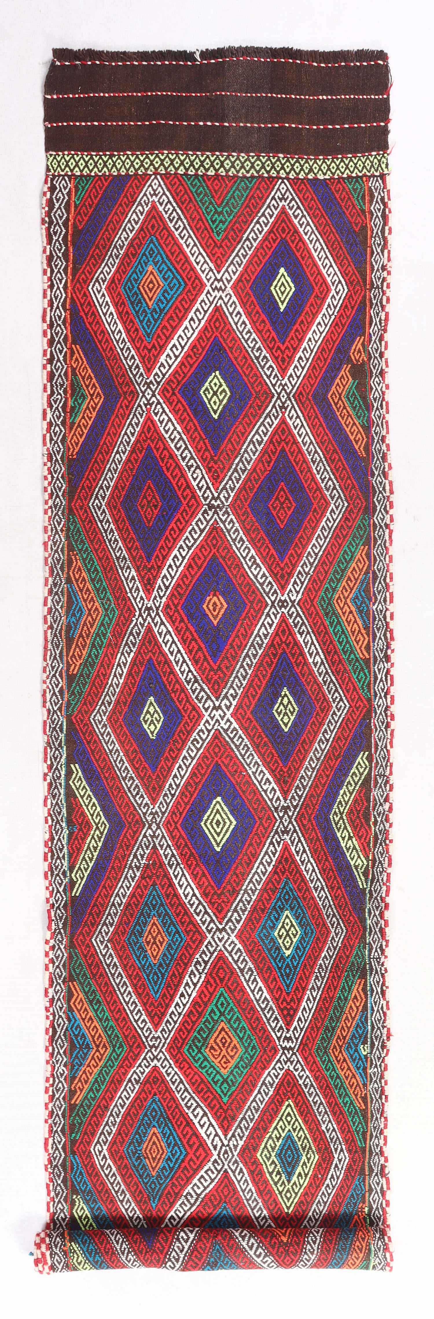 10' 6" X 2' 6"  Multy Handmade Suzani Kilim Rug Runner