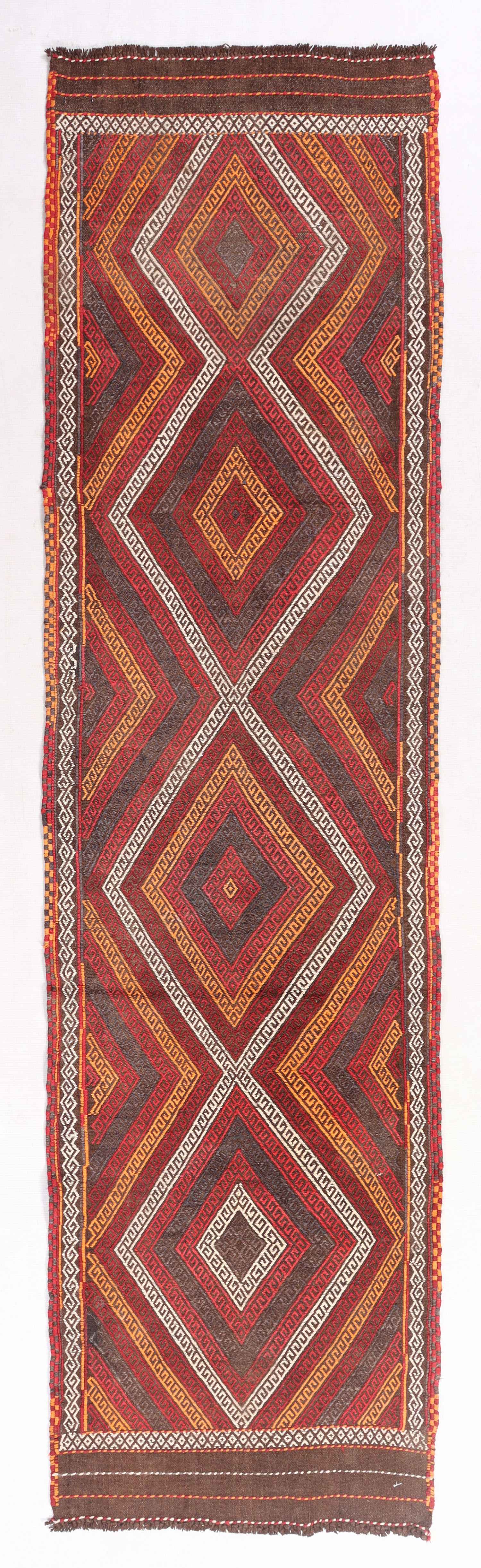 2' 6" X 9'  Multy Handmade Suzani Kilim Rug Runner