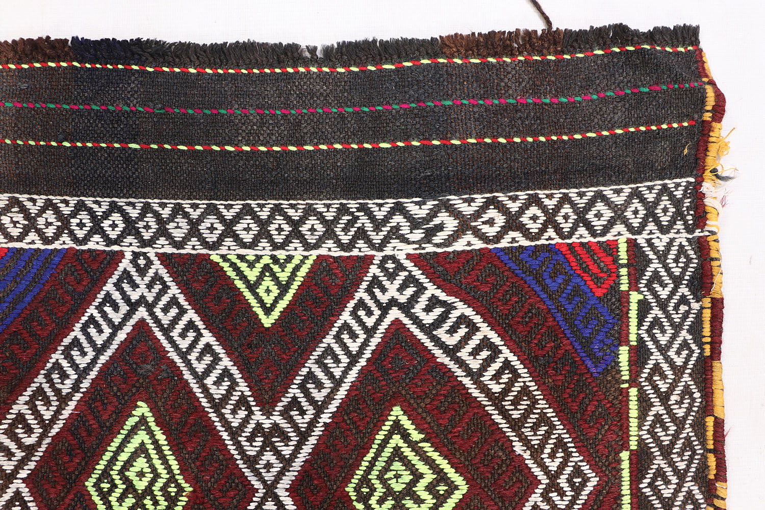 2' 6" X 9'  Multy Handmade Suzani Kilim Rug Runner