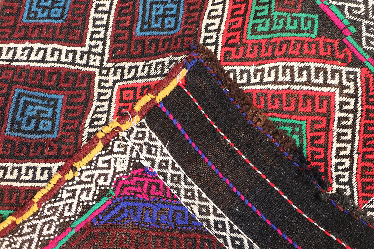2' 6" X 9'  Multy Handmade Suzani Kilim Rug Runner