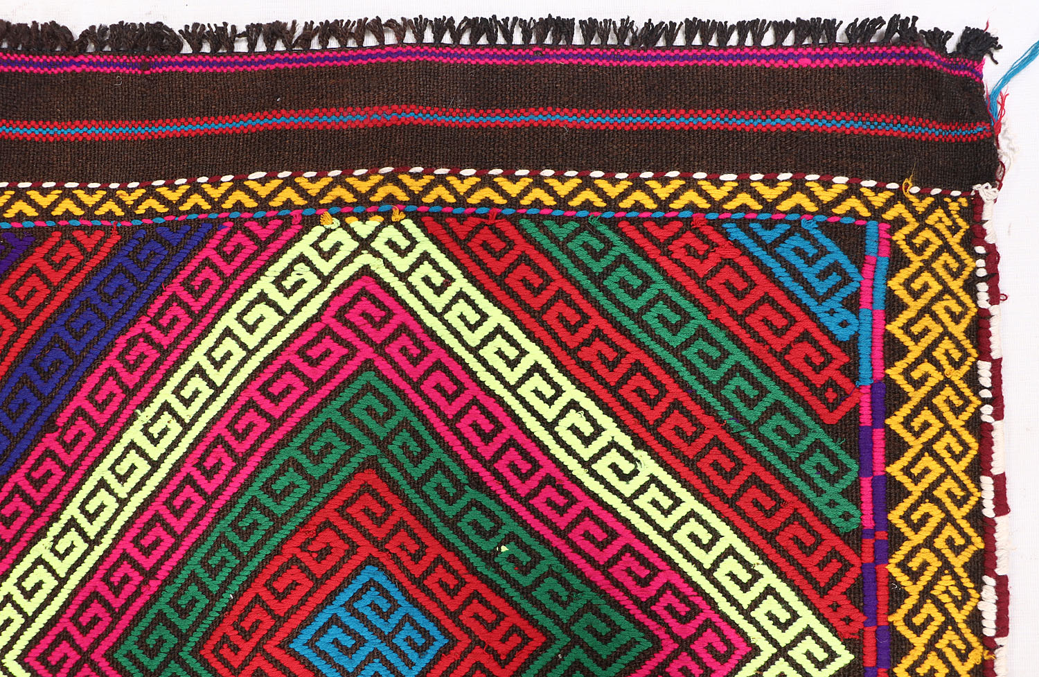 2' 6" X 9'  Multy Handmade Suzani Kilim Rug Runner
