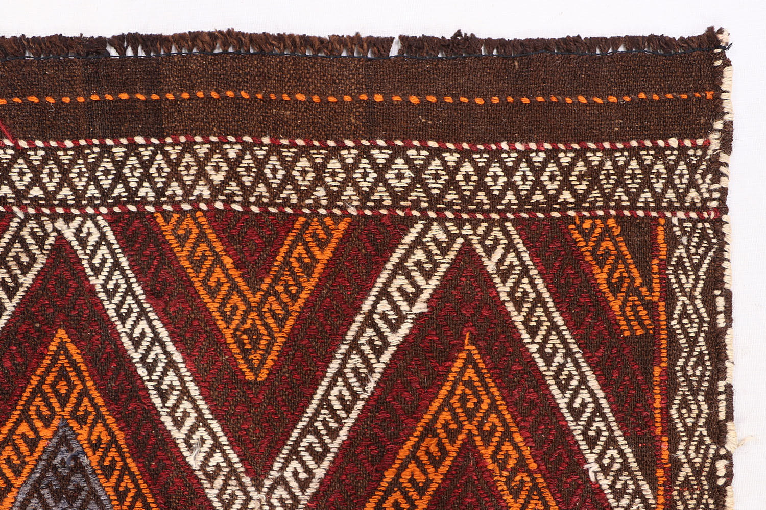 2' 6" X 9'  Multy Handmade Suzani Kilim Rug Runner