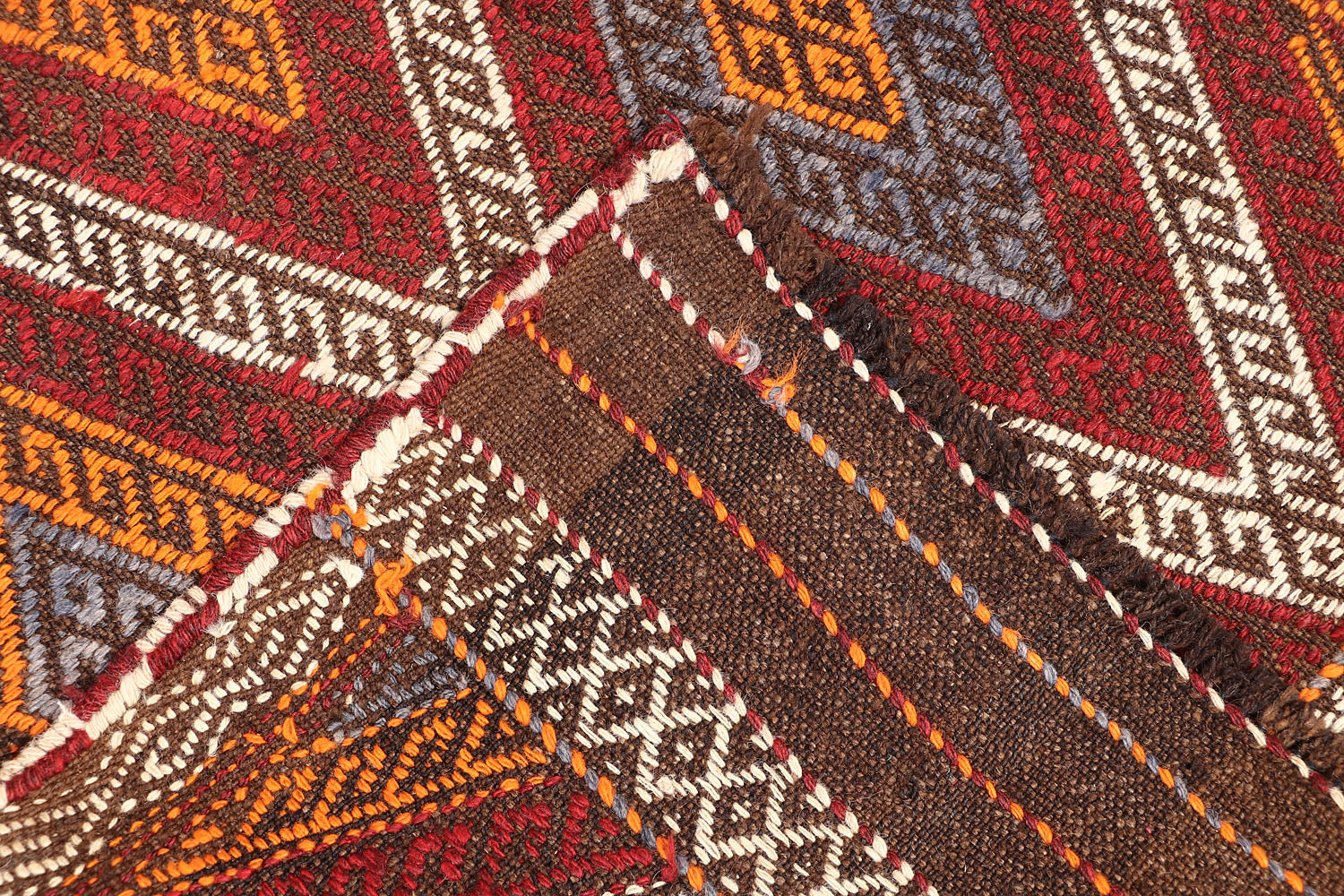 2' 6" X 9'  Multy Handmade Suzani Kilim Rug Runner