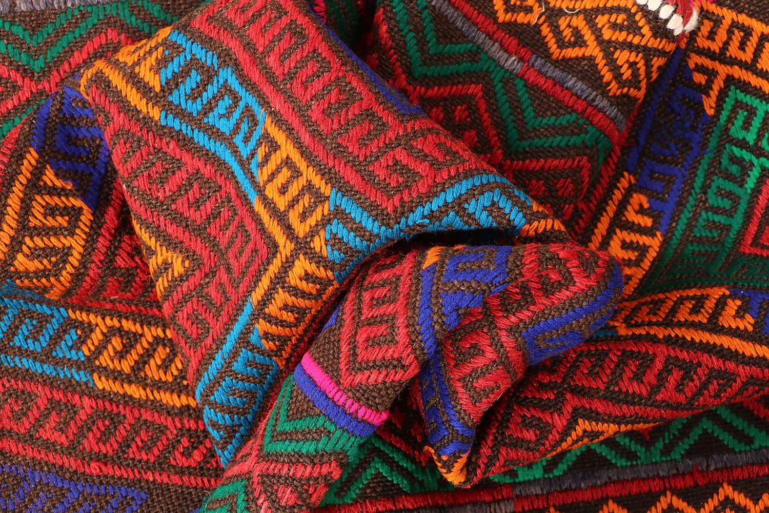 2' 6" X 9'  Multy Handmade Suzani Kilim Rug Runner