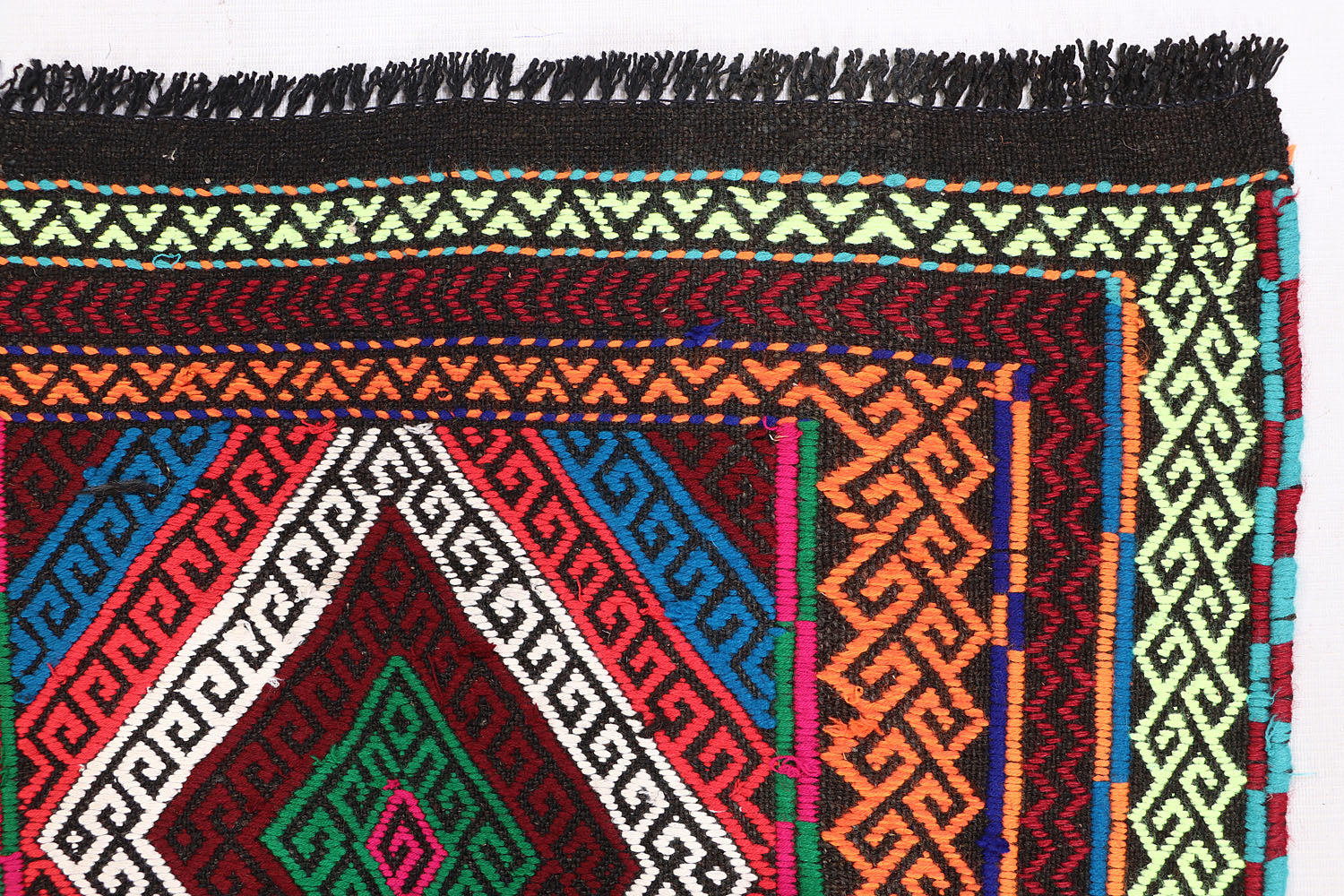 2' 6" X 9'  Multy Handmade Suzani Kilim Rug Runner