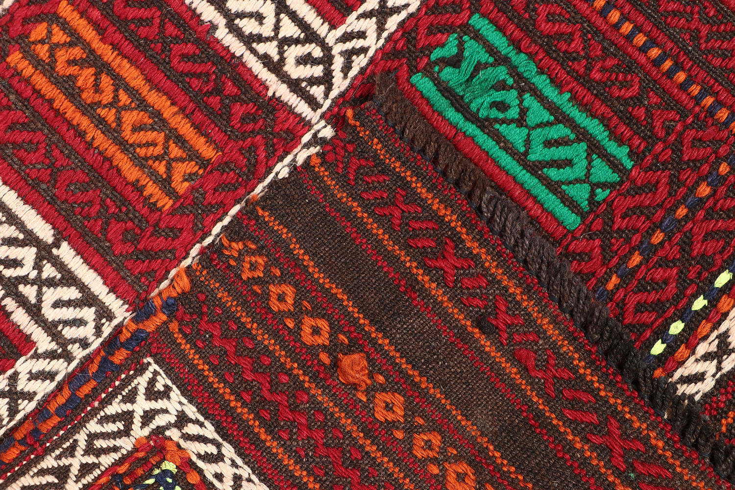 10' 6" X 2' 6"  Multy Handmade Suzani Kilim Rug Runner