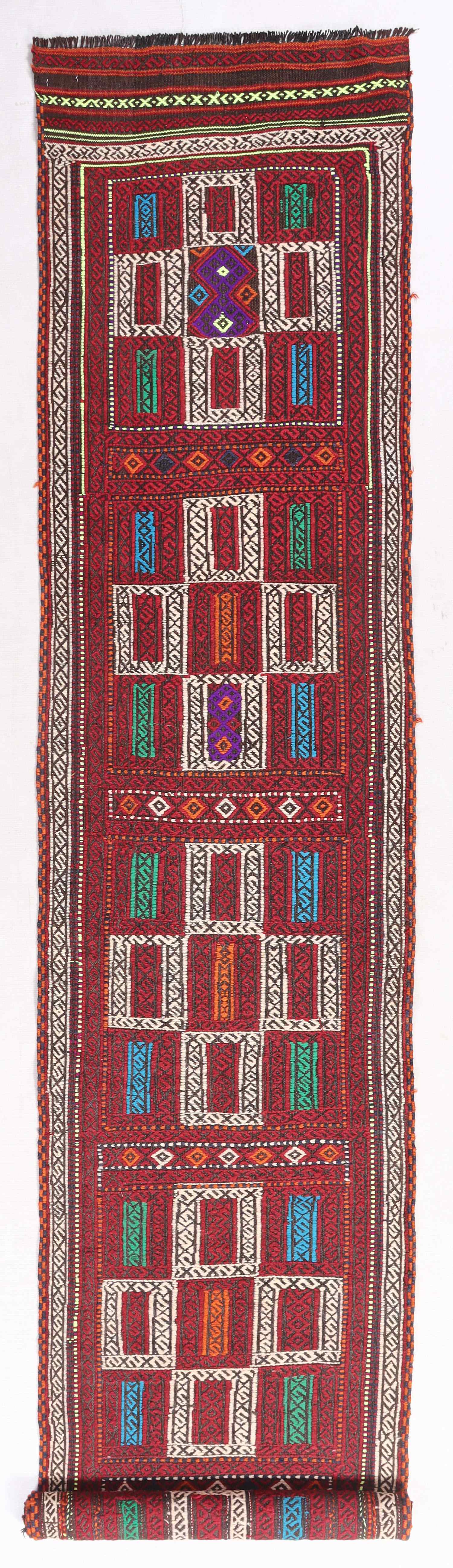 10' 6" X 2' 6"  Multy Handmade Suzani Kilim Rug Runner