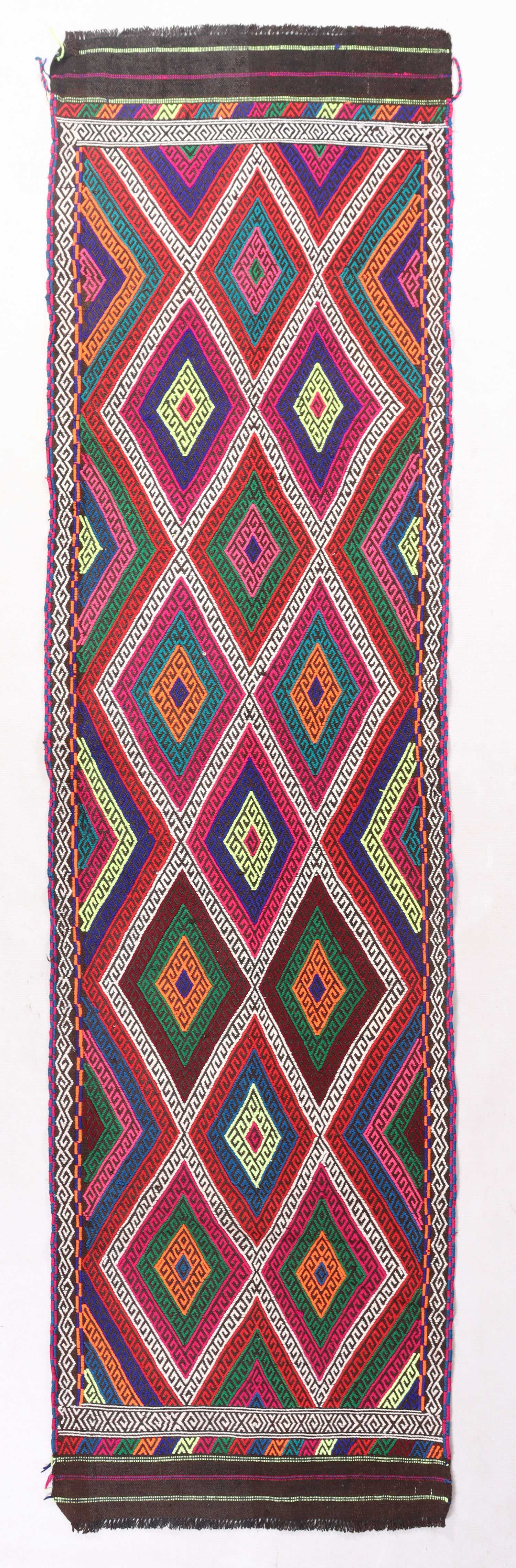 3' X 10'  Multy Handmade Suzani Kilim Rug Runner