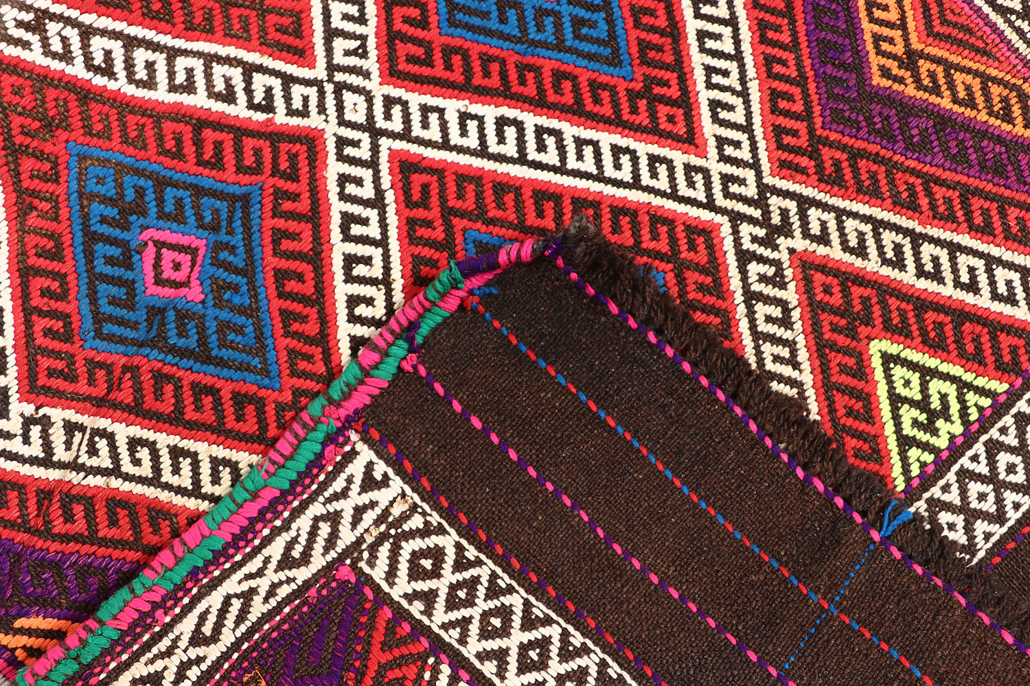 Multy Handmade Suzani Kilim Rug Rectangular