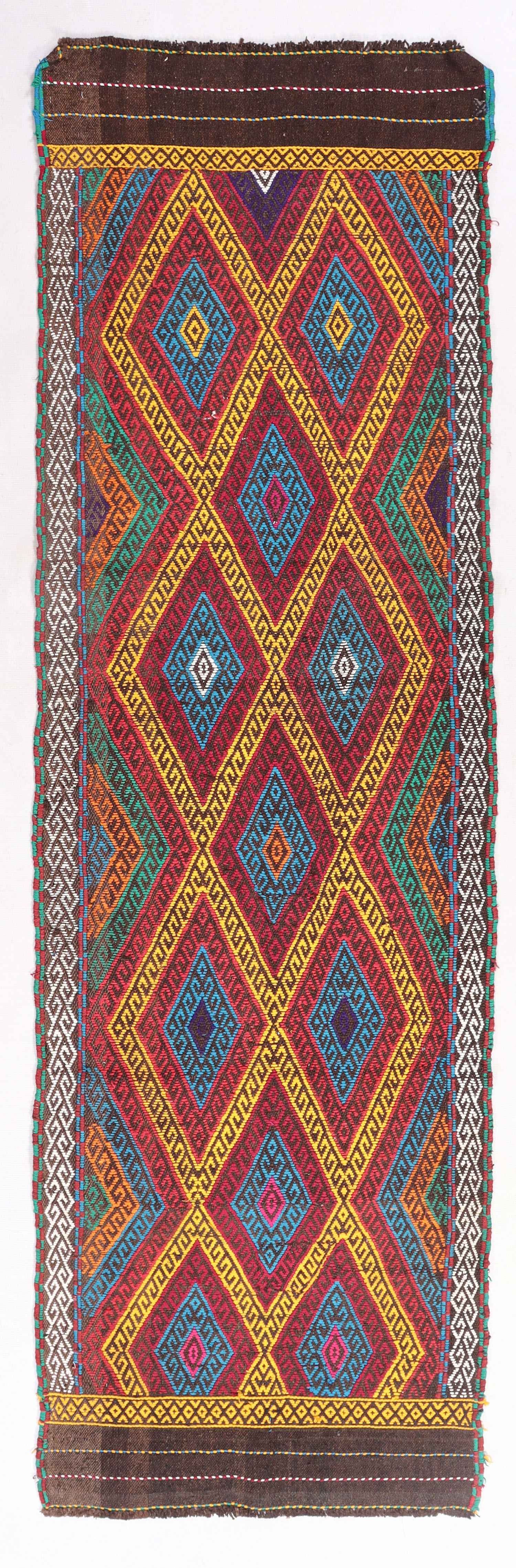 2' 6" x 8'  Multy Handmade Suzani Kilim Rug Runner