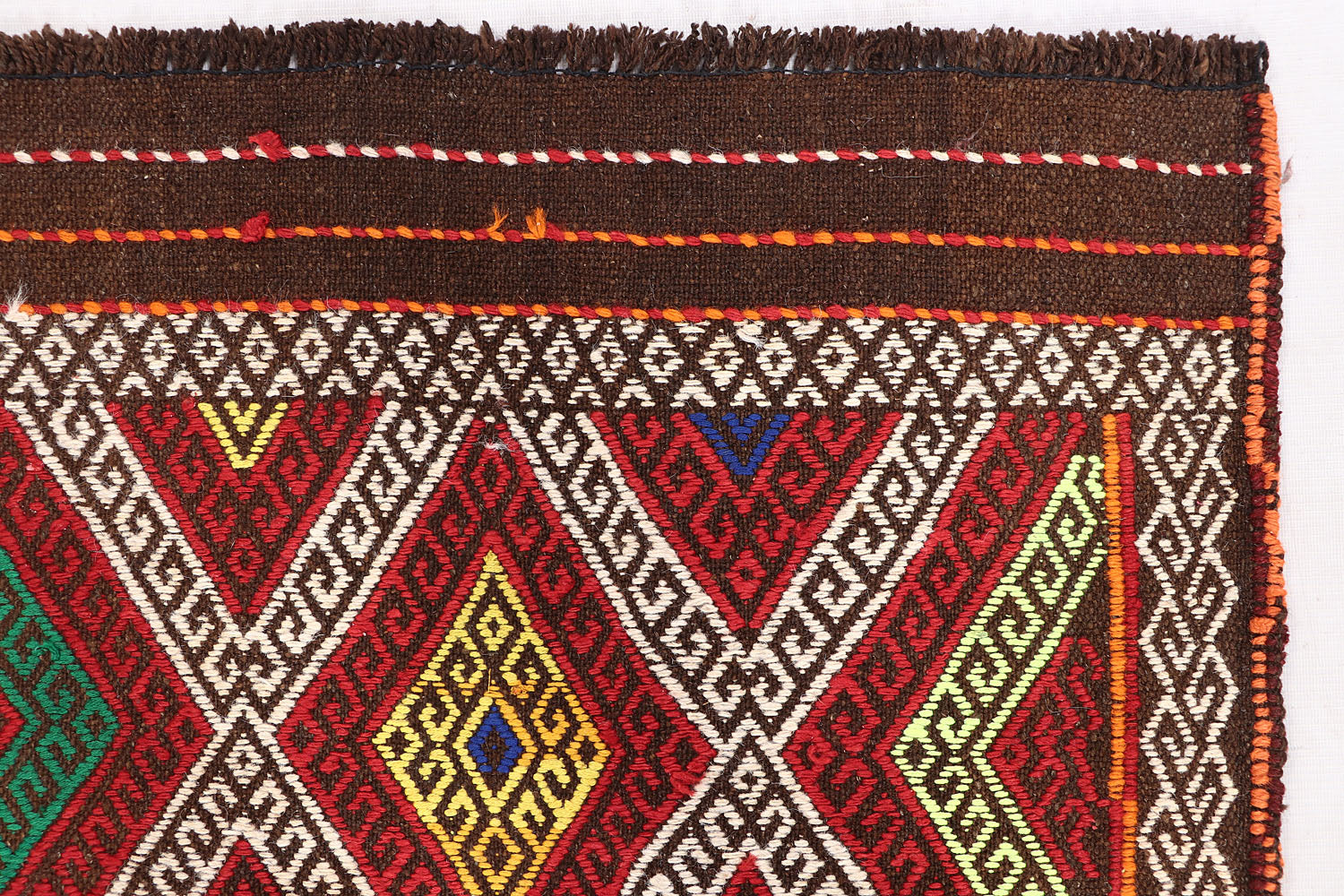 2' 6" x 8'  Multy Handmade Suzani Kilim Rug Runner