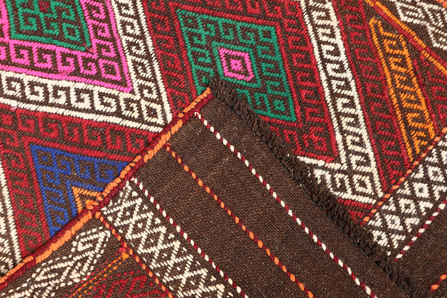 2' 6" x 8'  Multy Handmade Suzani Kilim Rug Runner
