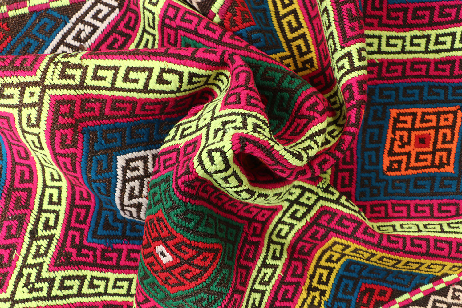 2' 6" X 9'  Multy Handmade Suzani Kilim Rug Runner