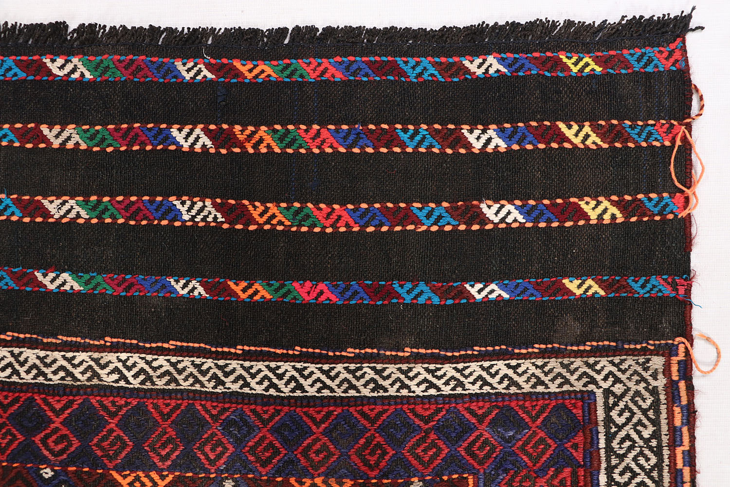 2' 6" x 8'  Multy Handmade Suzani Kilim Rug Runner