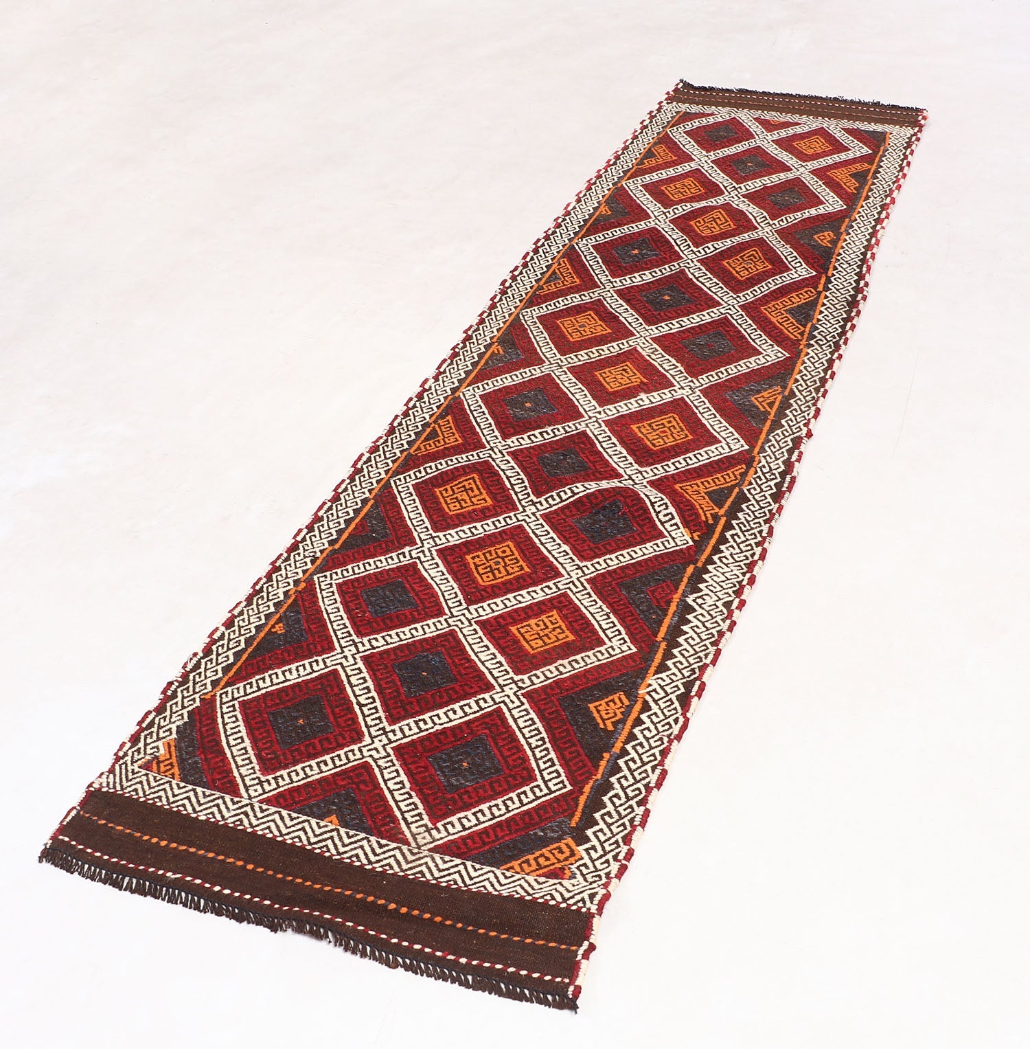 2' 6" x 8'  Multy Handmade Suzani Kilim Rug Runner