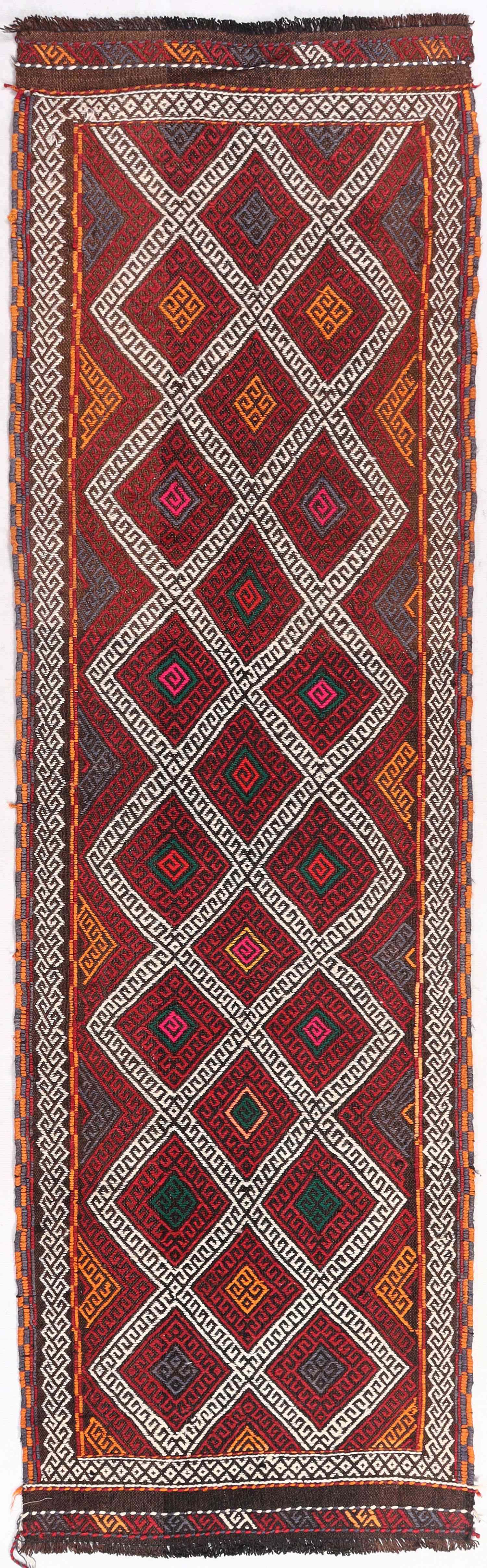 2' 6" x 8'  Multy Handmade Suzani Kilim Rug Runner
