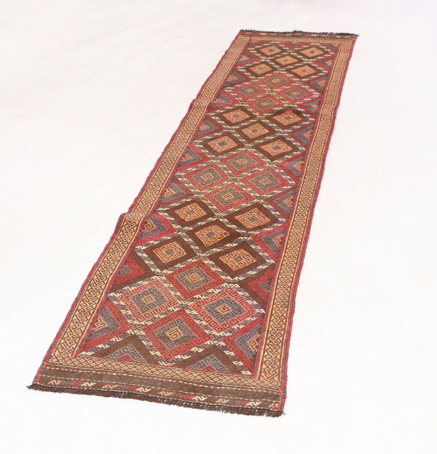 2' 6" x 8'  Multy Handmade Suzani Kilim Rug Runner