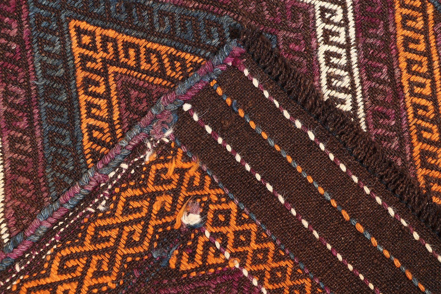 2' 6" X 9'  Multy Handmade Suzani Kilim Rug Runner