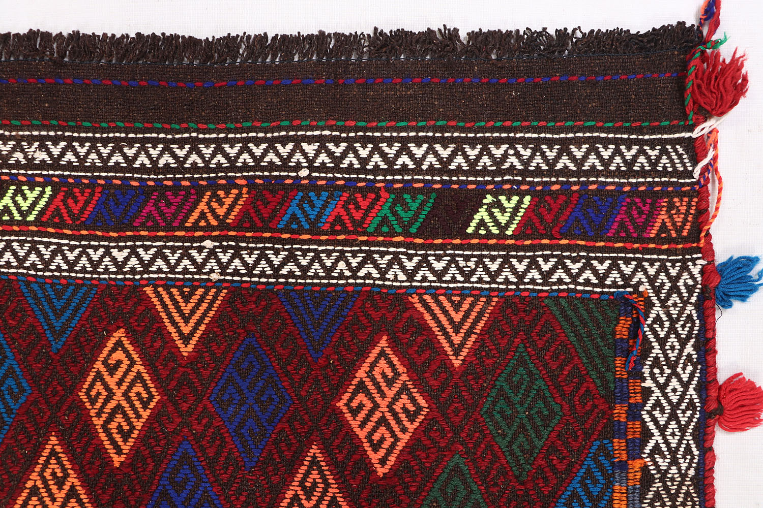 2' 6" x 8'  Multy Handmade Suzani Kilim Rug Runner
