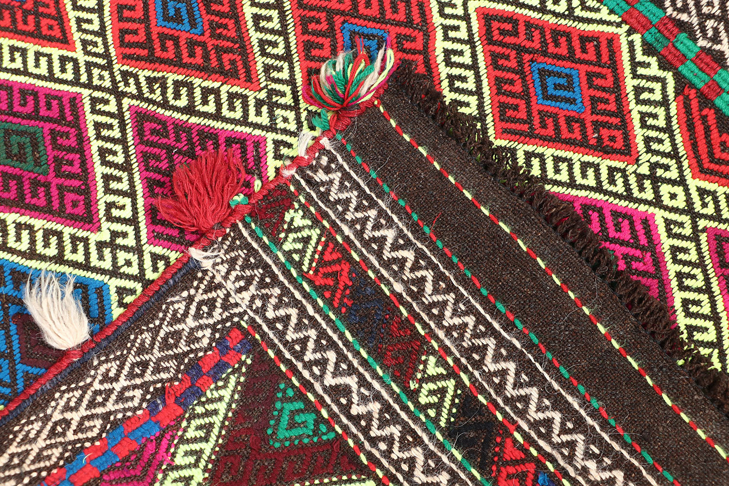 2' 6" x 8'  Multy Handmade Suzani Kilim Rug Runner
