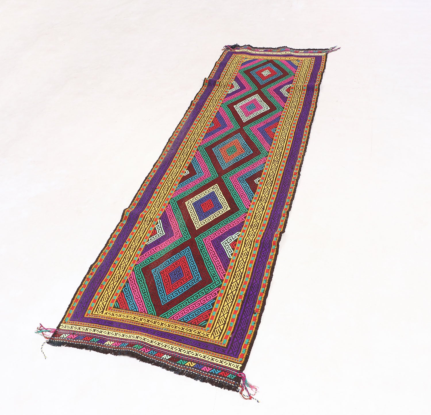 Multy Handmade Suzani Kilim Rug Runner