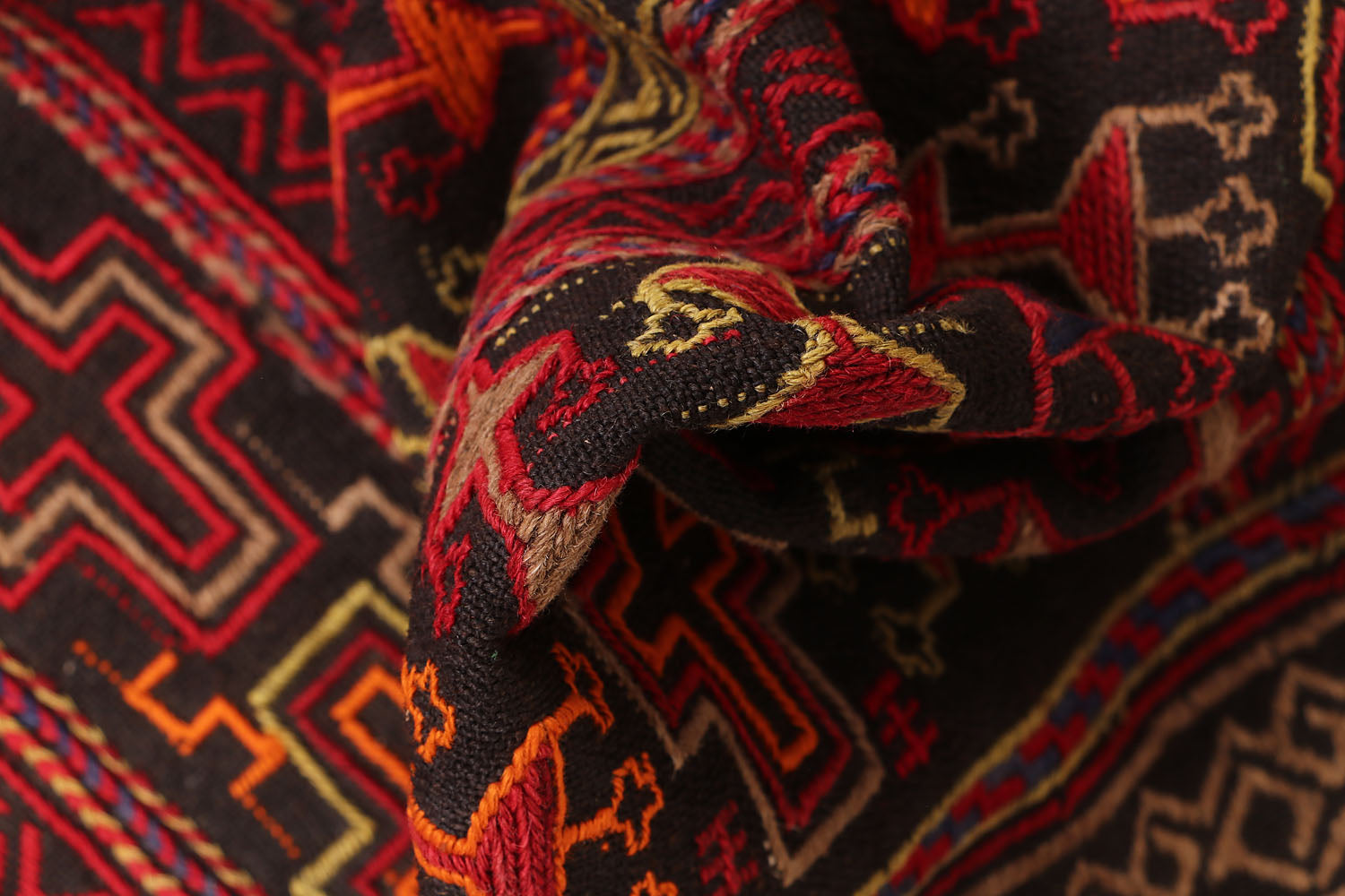 6' 6" X 3'  Multy Handmade Suzani Kilim Rug Runner