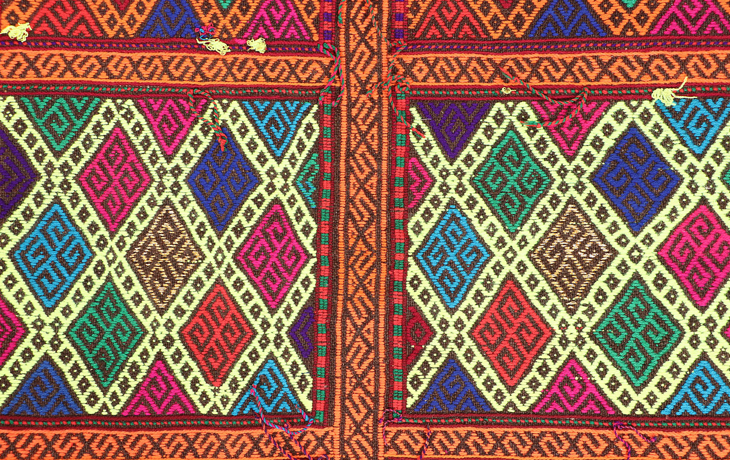 2' 6" x 8'  Multy Handmade Suzani Kilim Rug Runner