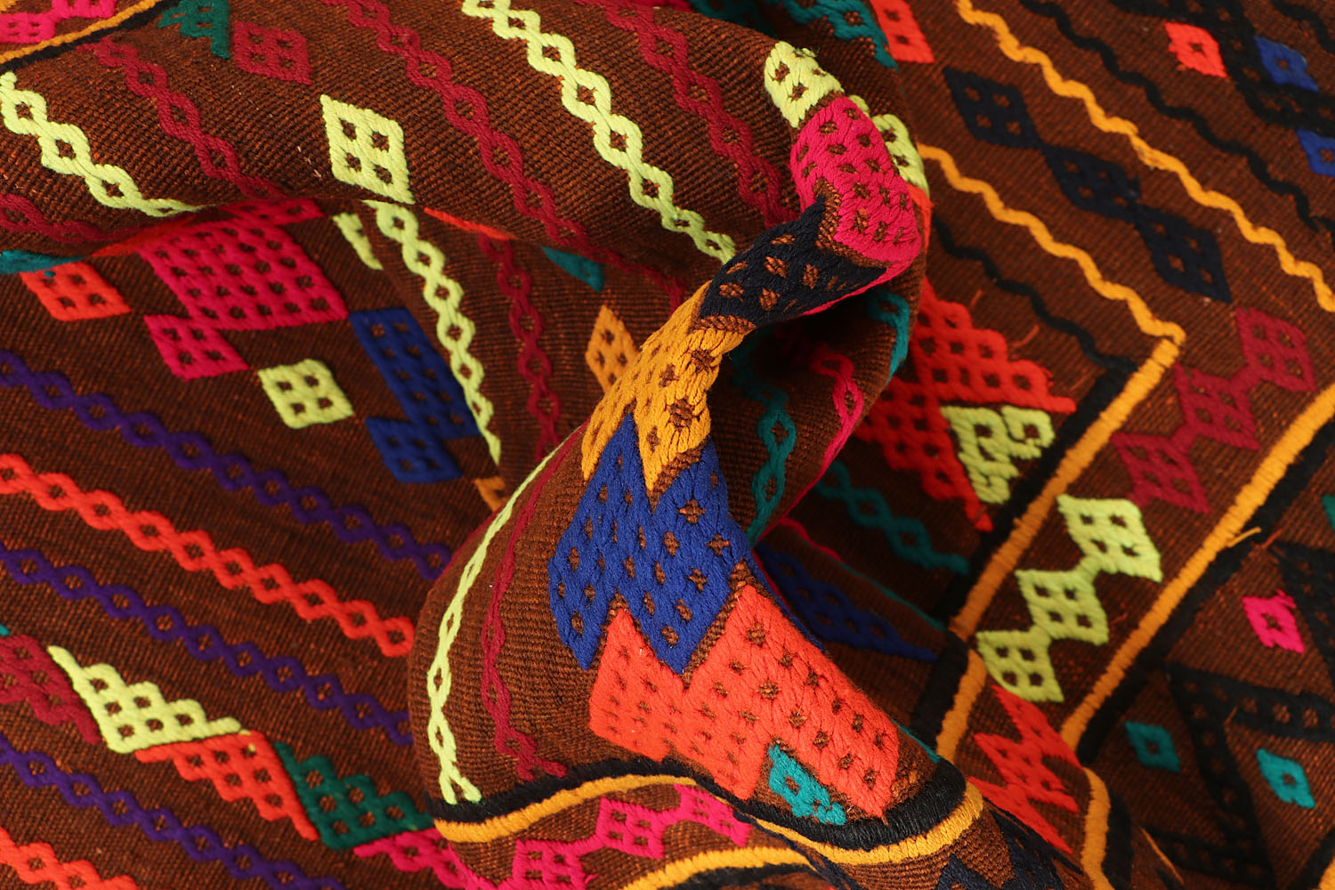 2' 6" X 9'  Multy Handmade Suzani Kilim Rug Runner