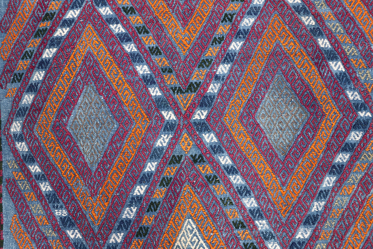 2' 6" X 9'  Multy Handmade Suzani Kilim Rug Runner