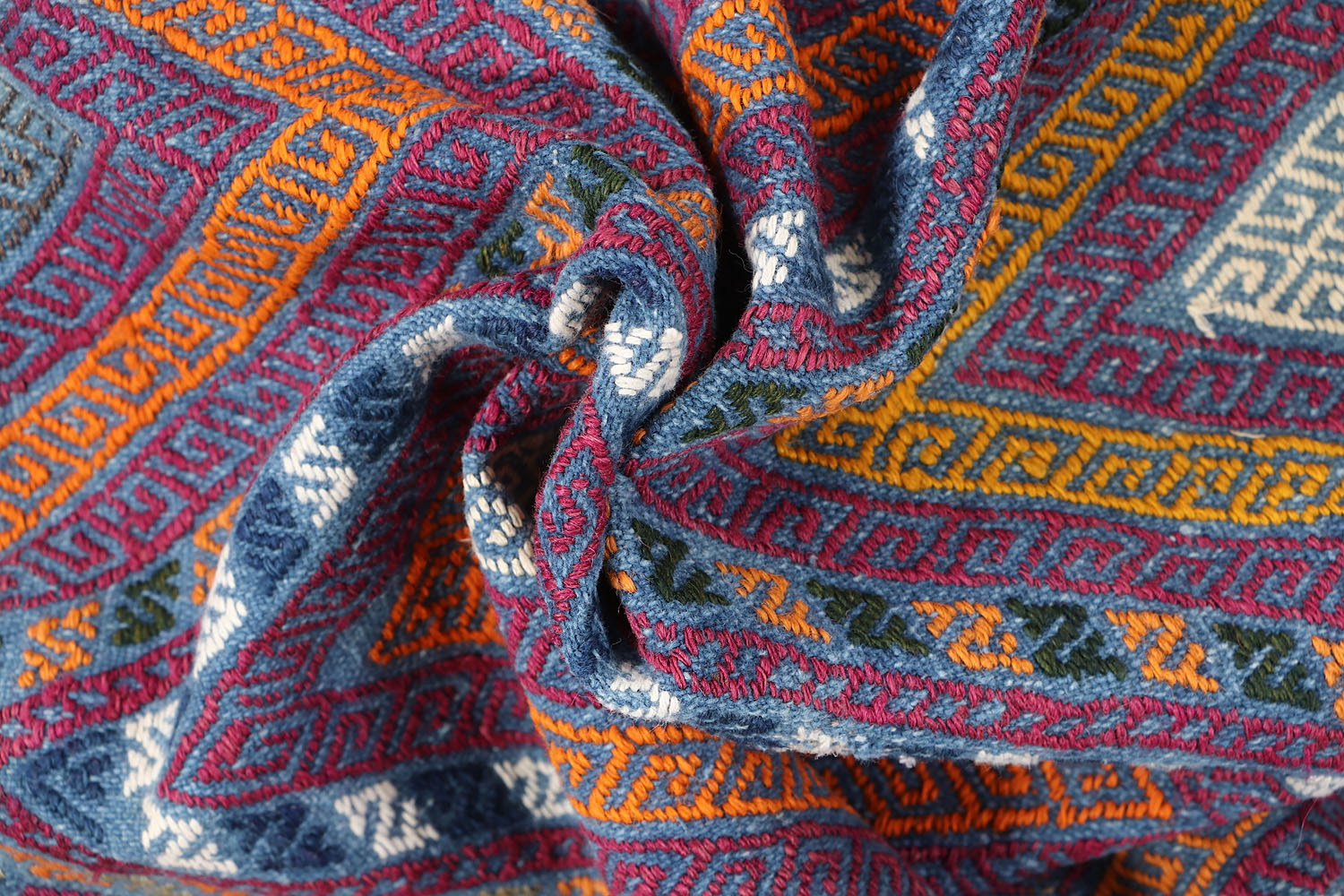 2' 6" X 9'  Multy Handmade Suzani Kilim Rug Runner